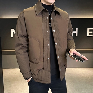 店主风 2025年翻领时尚真两件潮流羽短款羽绒服YR8107-P195图片