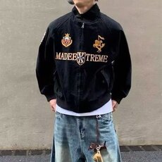 WT95-P71春秋季韩版时髦复古学院cleanfit刺绣短款夹克男士宽松，男装夹克，电商B323A