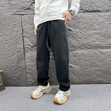 时尚潮牌直筒休闲裤男秋冬新款纯色宽松运动裤个性潮流男裤，男装休闲裤，星座506A