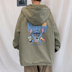JK41077-P85纯棉连帽夹克男士大码工装夹克男外套男，男装夹克，电商A040