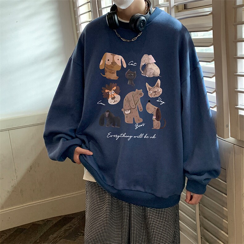 圆领卫衣男超大码胖子肥佬大号长袖t恤S6444-P28,男装卫衣,电商A040