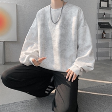 现货WY10086-P52加绒P62新款美式扎染宽松圆领情侣高质量卫衣，男装卫衣，电商A059