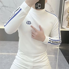 现货加绒加厚保暖男士修身打底衫百搭T恤欧货，男装T恤，星座1602（原101B）