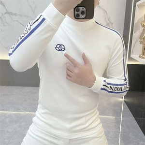 现货加绒加厚保暖男士修身打底衫百搭T恤欧货图片