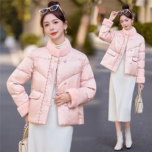 现货2025冬装新款风羽绒服时尚古典中式外套保暖女人味提花百搭图片