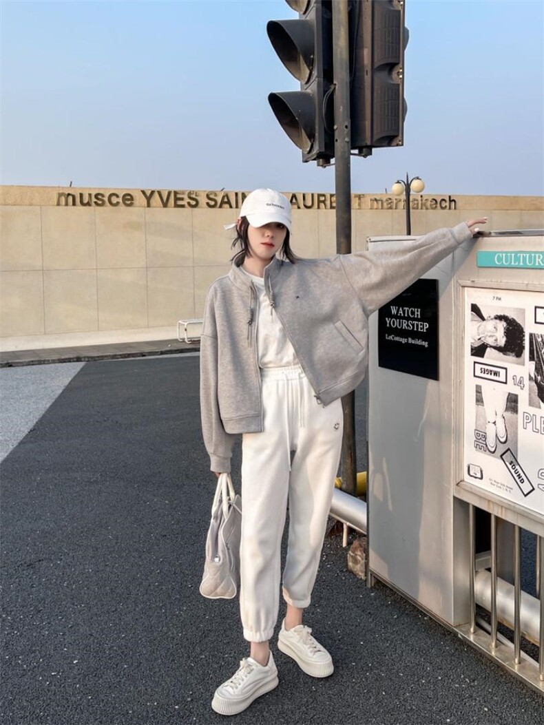 大复合开衫卫衣，女装卫衣/绒衫，百变诱惑(6F)