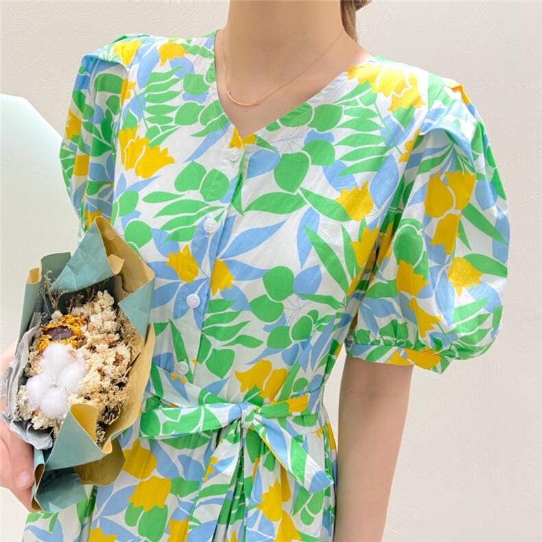 【现货】夏季新款0151碎花连衣裙,女装连衣裙,她她蜜制