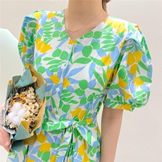 【现货】夏季新款0151碎花连衣裙，女装连衣裙，她她蜜制