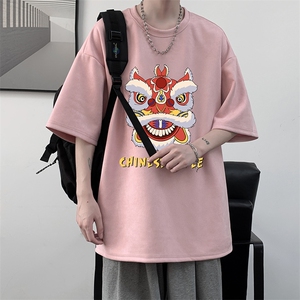 麂皮绒短袖t恤男大码半袖男 JD82185-P25图片