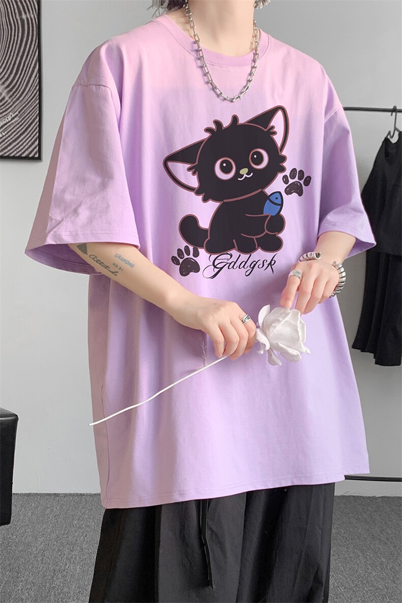 已注册/夏季内景重磅韩系文艺短袖T恤男潮宽松体恤衫DT00602/P25,男装T恤,电商B316