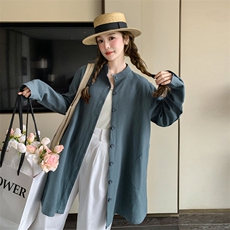 韩版学院风减龄衬衫外套女2025春季新款设计感小众磨毛长袖上衣，女装衬衫，浙宝192（原082）