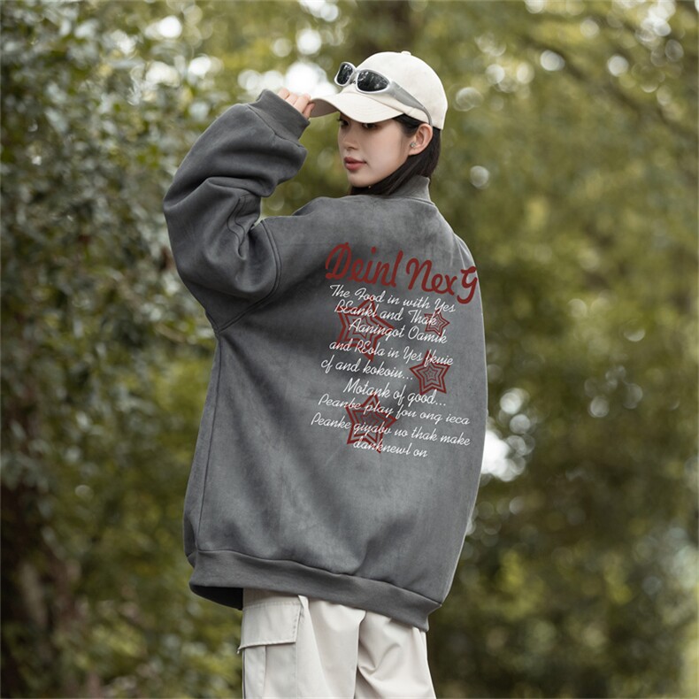 23/美式麂皮绒飞行棒球服中性风男女夹克外套JF3282-P80控108,男装夹克,电商B370