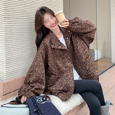 现货数据好麂皮豹纹加棉外套2C277-5839-P165-K268，女装棉衣/棉服，2C277