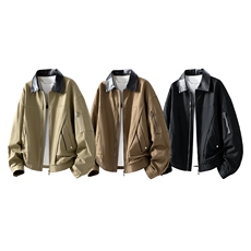 美式重磅高品质夹克秋季开衫外套男SY8811特P77控158大码4-8XL+5，男装夹克，星座610B-1