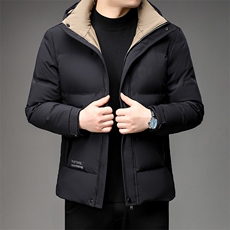 连帽羽绒服保暖男装宽松大码90白鸭绒防寒短款外套XY29216-P310，男装羽绒服，星座1105-3