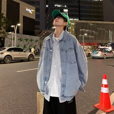 工装外套男秋季宽松潮牌牛仔夹克痞帅褂子高街ins港风JK4550-P65,男装夹克,星座1008-2