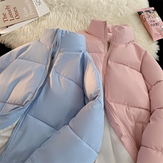 1506/MY100/P50立领极简风男女情侣韩版百搭纯色面包棉服棉衣3，男装棉衣，星座1506