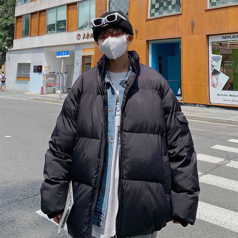 M995 P100 港风外景 变色龙反光立领情侣百搭宽松休闲棉衣学生潮图片