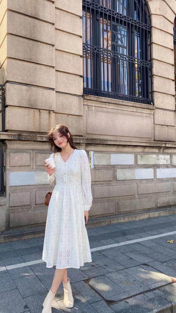 加绒雷丝连衣裙，女装连衣裙，时尚秀衣阁