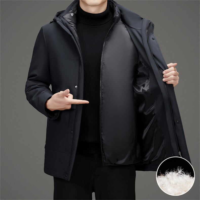 新标羽绒服男士时尚可脱卸一衣三穿加厚保暖外套MJ9728-P350图片