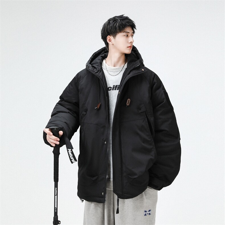 冲锋衣男羽绒棉服冬季轻薄机能风工装外套加厚痞帅棉衣M0785-P120图片