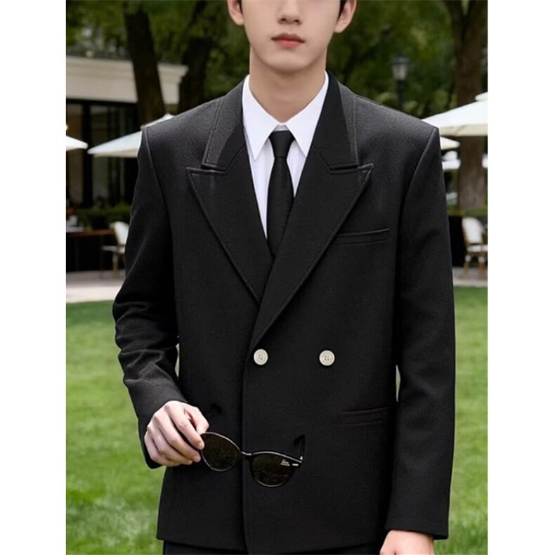 春秋韩ins网红禁欲系痞帅西服男气质时髦简约西装外套XZ38，男装西服套装，星座1116A（原606A-3）