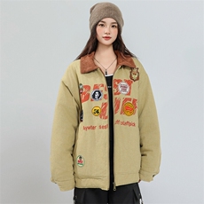 2026春季新款港风美式日系刺绣异色翻领灯芯绒夹克insJK1415-P95，男装夹克，星座313A(原308A-2)