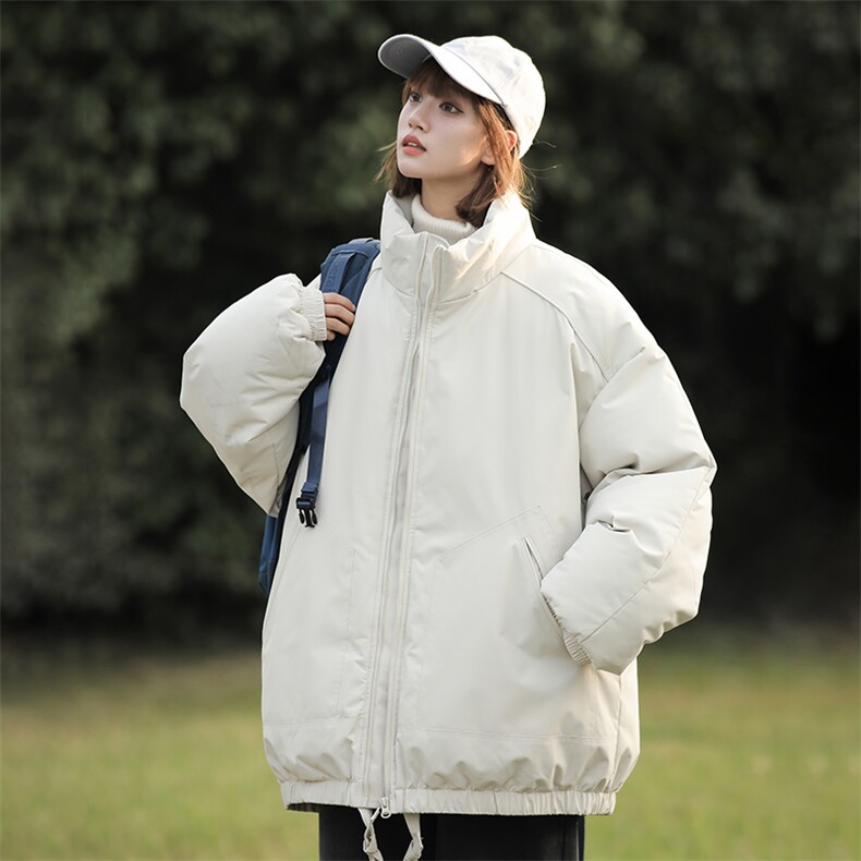 现货冬季美式休闲加厚雪山外套夹克立领纯色三防户外工装棉服,男装夹克,电商A486-1
