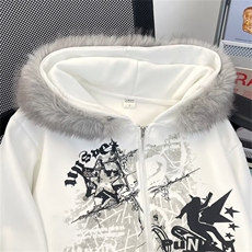 秋冬新款美式蝴蝶字母印花连帽卫衣男女宽松潮男女上衣WYT51P57，男装卫衣，星座1013-5