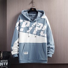 7XL-M加大码卫衣男2023秋季新款休闲连帽加肥加大码字母卫衣控88，男装卫衣，钱塘717(原712)