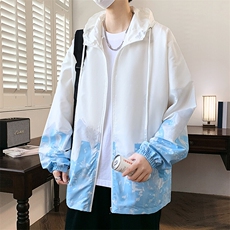 夏季新款2025男士潮牌字母防晒衣薄款青少年连帽夹克FS8206-P23，男装夹克，星座1816-2（原1210–2）