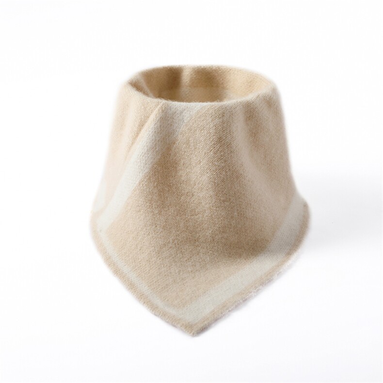 2025年秋季新款拼色针织羊绒脖套时尚休闲通勤百搭，围巾，喜润羊绒