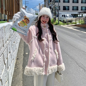 2024年冬季新款皮毛一体羊羔毛外套女0139图片