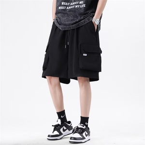 流行休闲裤宽松型五分裤直筒男纯色时尚潮牌潮工装裤DK114-P28图片