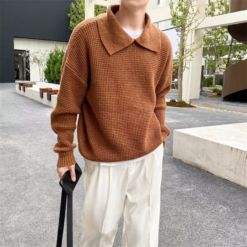 美式街头设计感圆领毛衣男慵懒风休闲针织衫MB30P48，男装针织衫/毛衣，星座1116-2