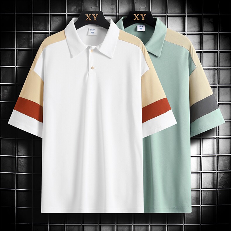 2023夏季新款短袖男网格挂拍潮流polo衫百搭半袖zdp2301-P40控58,男装Polo衫,星座717