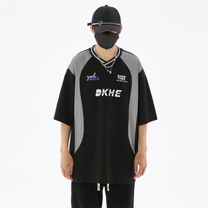 T2308-P42 无影墙夏季大码新款240克冰感棉带反光条男短袖T恤图片