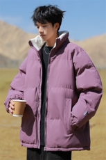 抖音直播连帽棉衣假两件加厚棉袄情侣款百搭面包服MY111-P65，男装棉衣，星座1402-1
