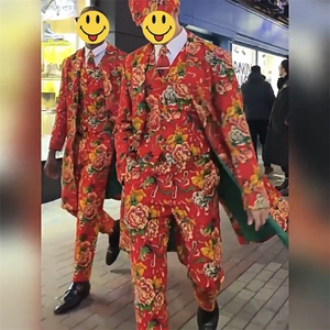 风衣马甲裤子三件套 同款同花同质量 T3图片