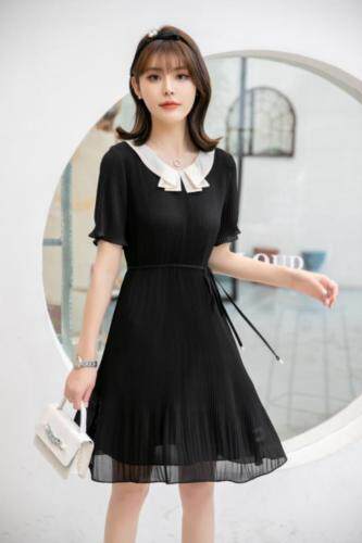 现货夏季新款压绉连衣裙，女装连衣裙，依美依缘