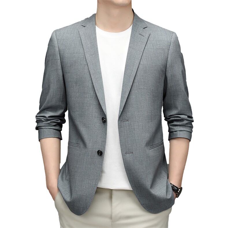 BZ82375钱塘2020-2春秋季新款中青年男士薄款纯色休闲西服P145,男装西服,钱塘207-2