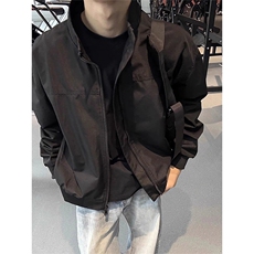 抖音得物美式潮休闲夹克春季立领纯色复古工装加厚棉服外套AMY01，男装夹克，电商A443