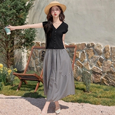 水衣源2719款时尚针织上衣半身裙两件套洋气显瘦女神套装，女装套装/套裙，水衣源