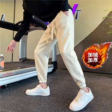 加绒休闲裤子男冬季雪尼尔束脚长裤社会小伙韩版新款JR2069-P70，男装卫衣，星座313B-2(原星座309A-2)