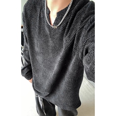 满天星v领卫衣男春秋季美式重磅潮牌宽松潮流oversize套头上衣服，男装T恤，电商A001