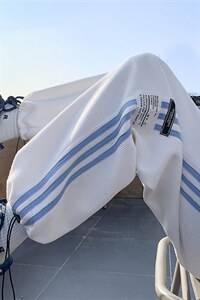 2026秋季华夫格三条杠贴标抽绳休闲裤 XZ604-KP53-P55控68图片