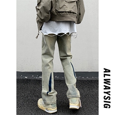 2026春季新款港风外景大码个性高街牛仔裤子M-5XGK23152-P60，男装牛仔裤，电商A022