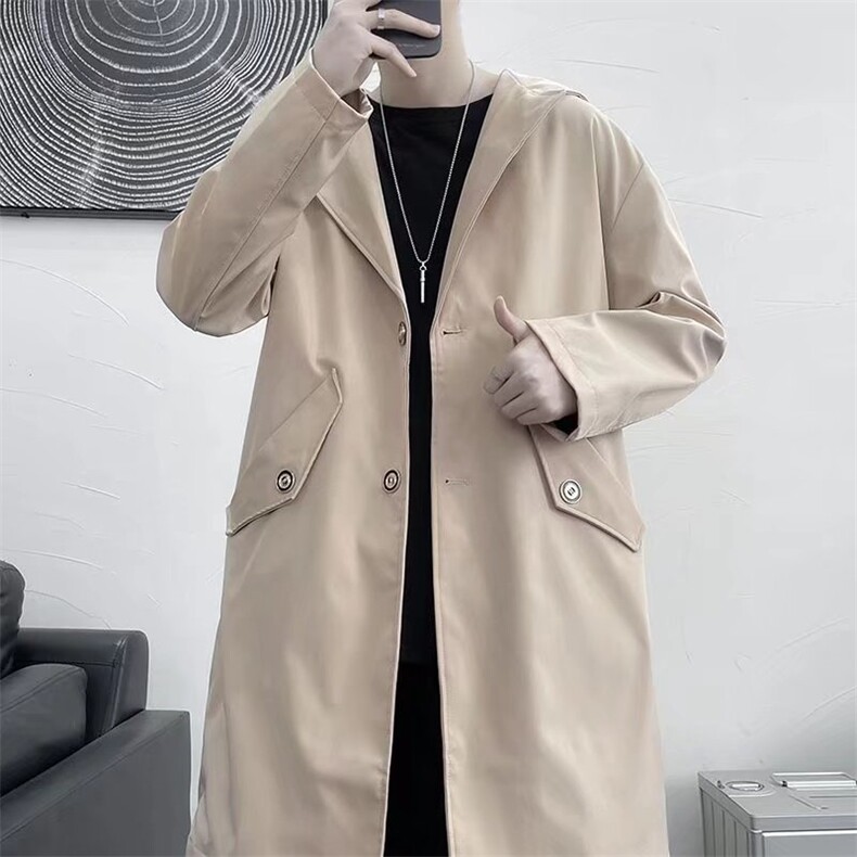 港风休闲男士春季风衣中长款FX60P60,男装风衣,星座1116-2