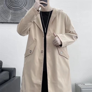 港风休闲男士春季风衣中长款FX60P60图片