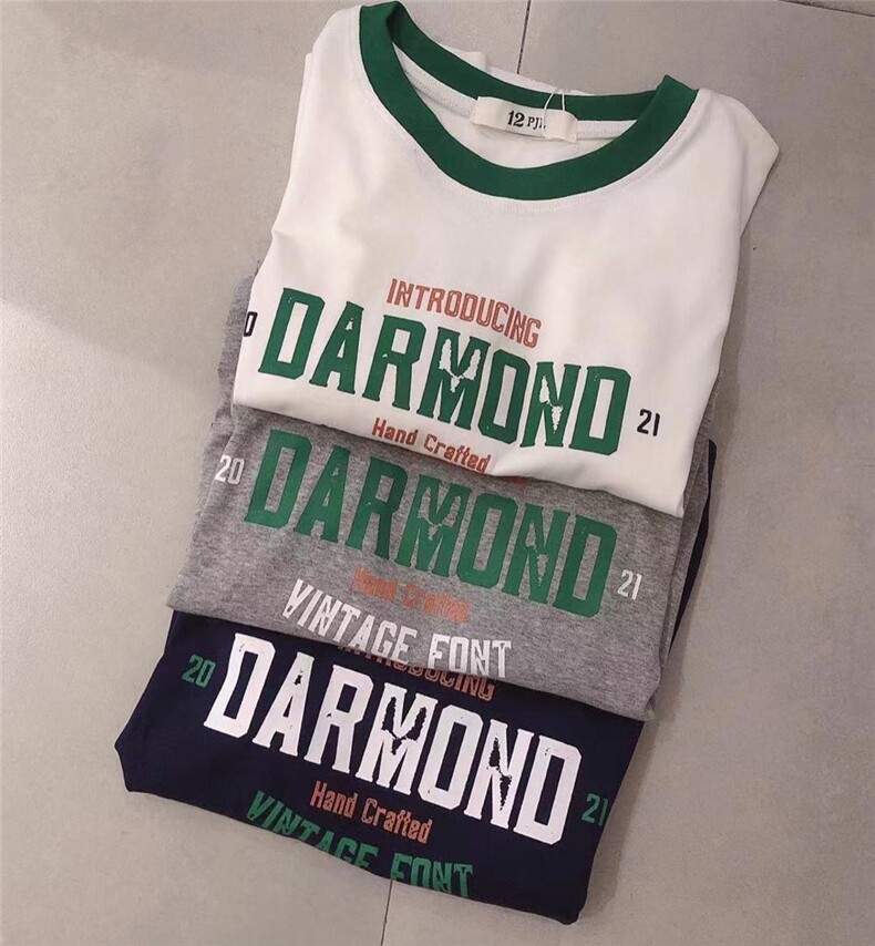 夏季新款复古印花短T棉麻条纹T，女装，12PJL